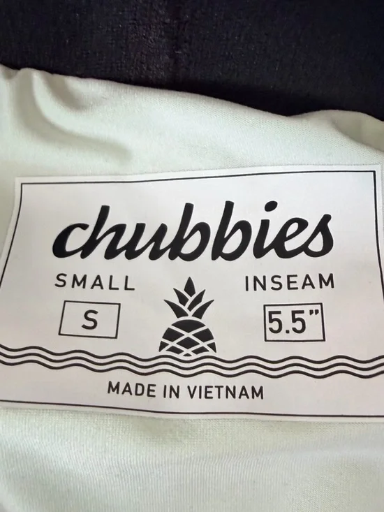 Chubbies Swim Trunks Men’s Small 5.5 Lined Stretch Retro Beach Shorts Black Pink - Picture 3 of 10